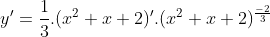 y'=\frac{1}{3}.(x^2+x+2)'.(x^2+x+2)^\frac{-2}{3}